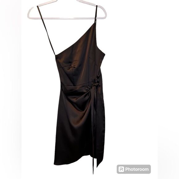 GIANNI BINI Chocolate Sasha Tie Waist Dress Size 0 - Picture 2 of 8